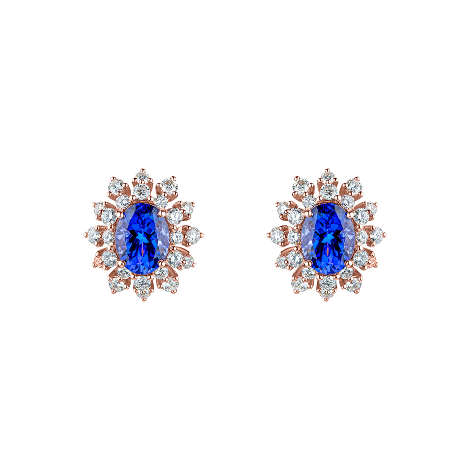 Diamond earings wit Tanzanite Royal Seraph