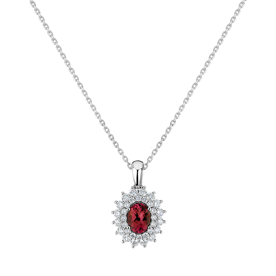 Diamond pendant with Ruby Princess Hope