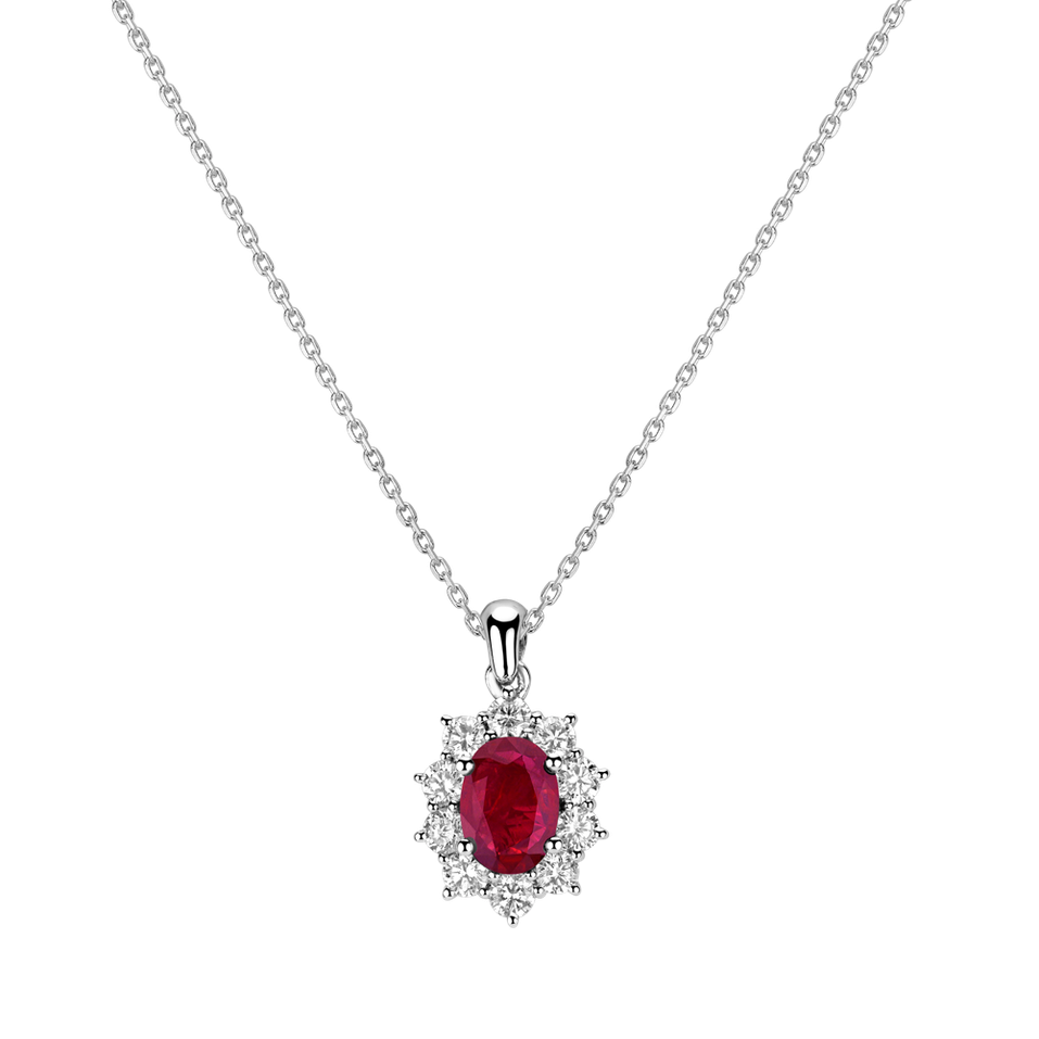 Diamond pendant with Ruby Princess