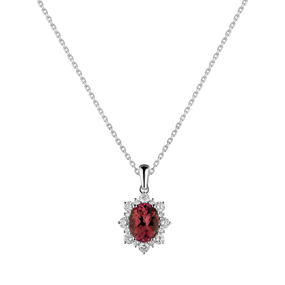 Diamond pendant with Ruby Royal Aurora