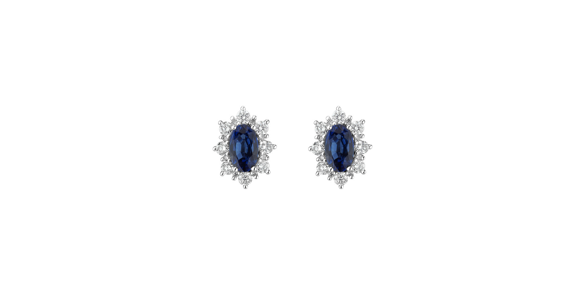 Diamond earrings with Sapphire Mary Magdalene