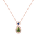 Diamond necklace with Peridote and Sapphire Charme2