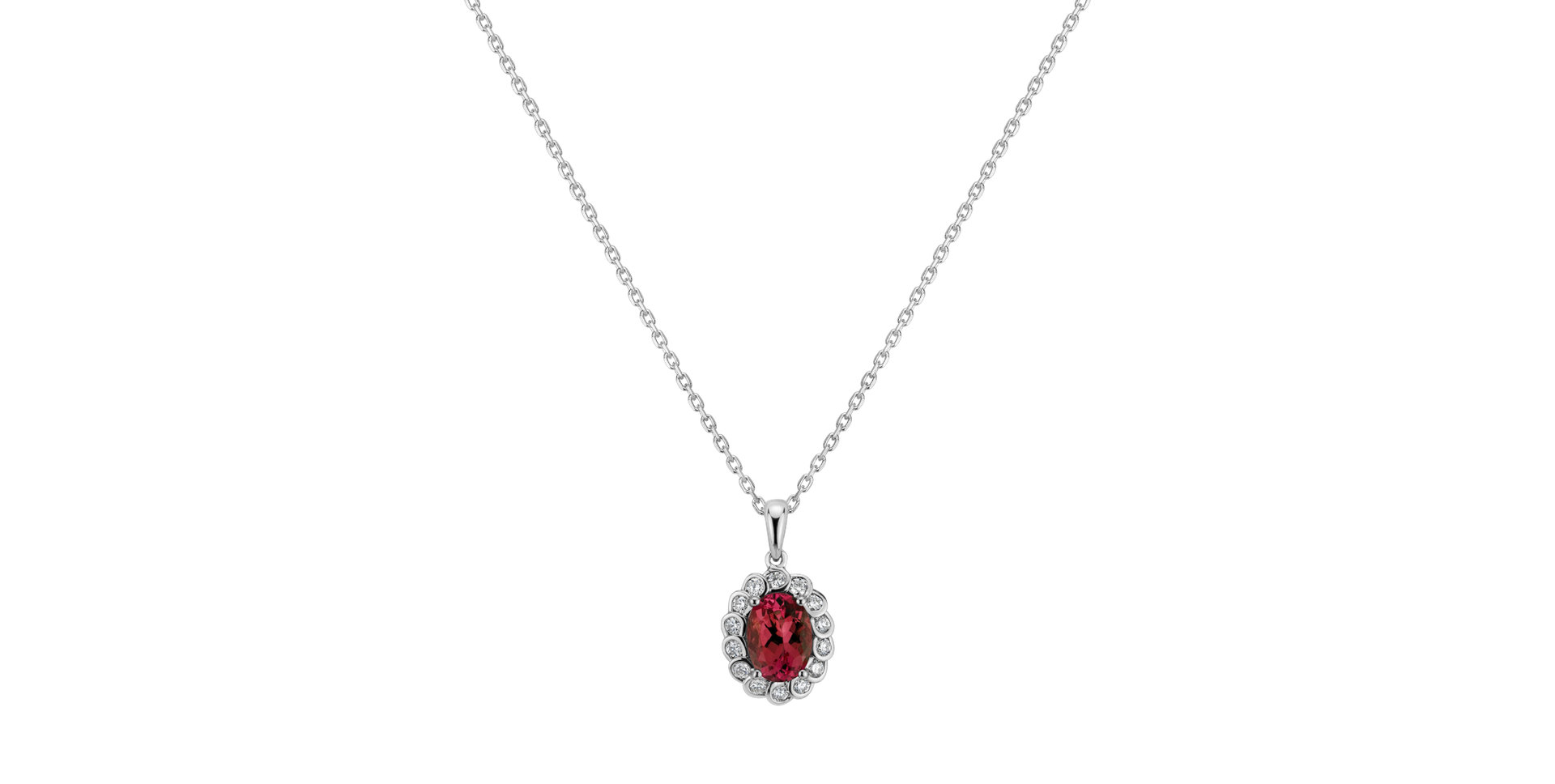 Diamond pendant with Ruby Princess