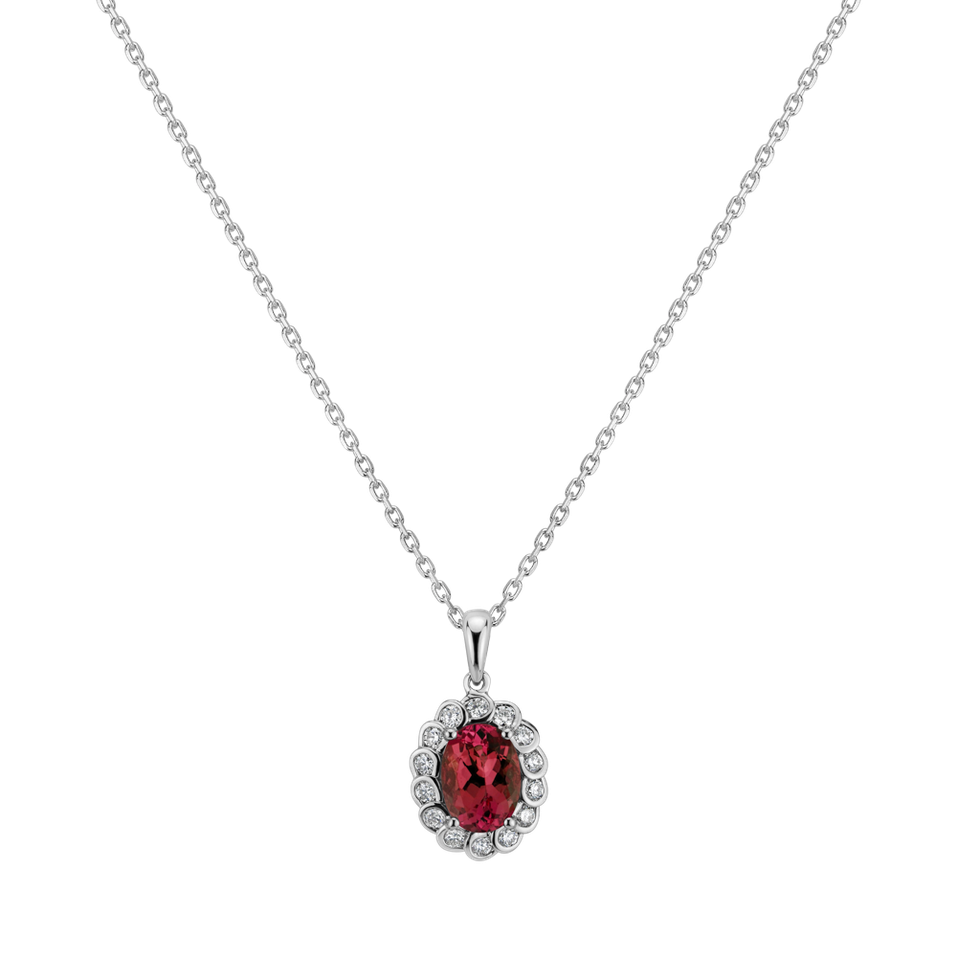 Diamond pendant with Ruby Princess
