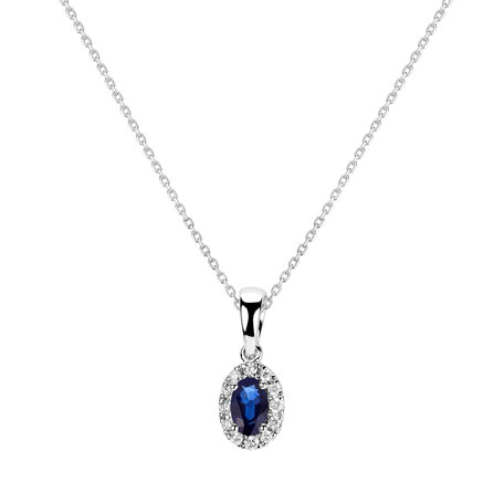 Diamond pendant with Sapphire Princess Essence