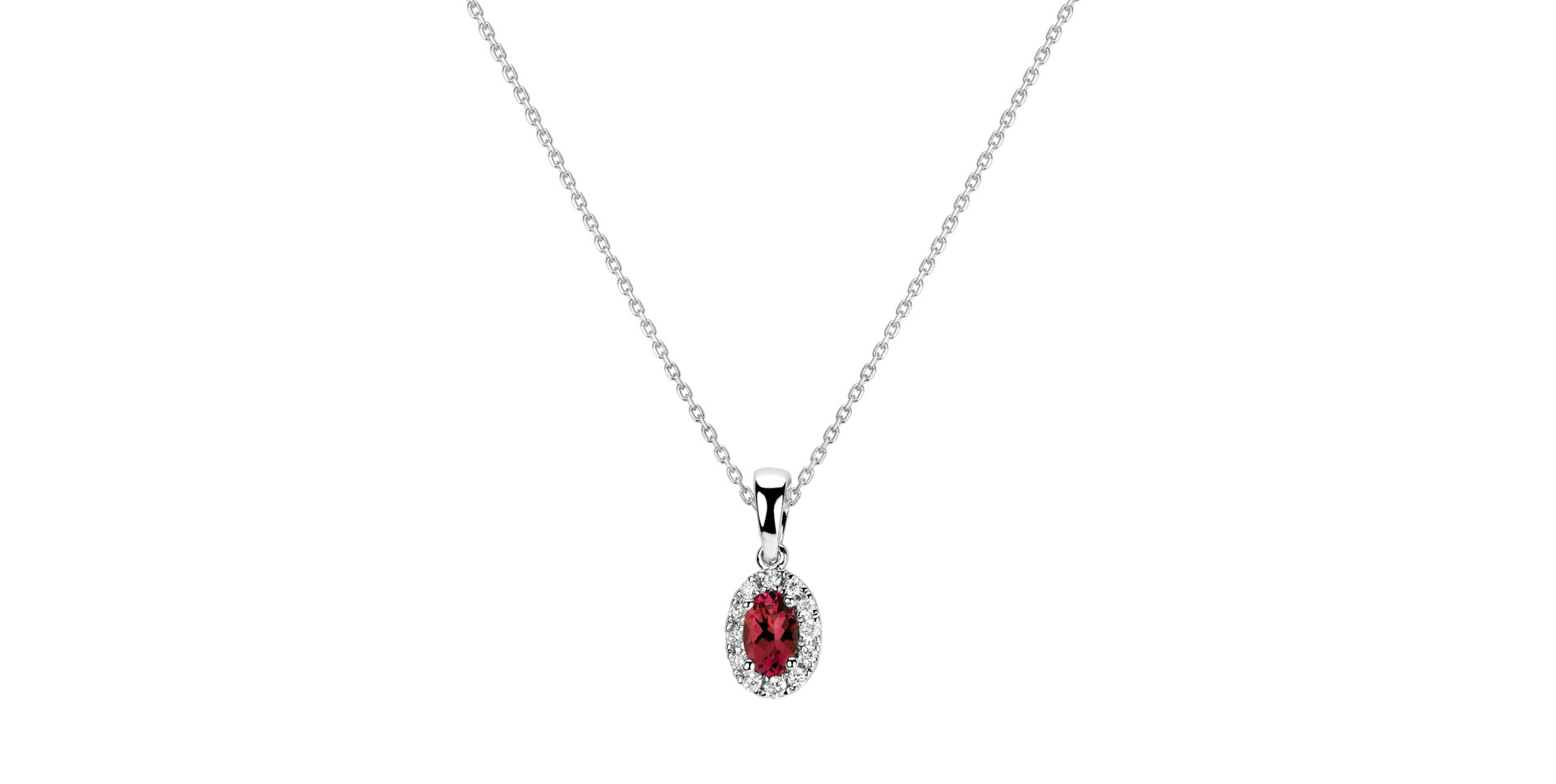 Diamond pendant with Ruby Princess
