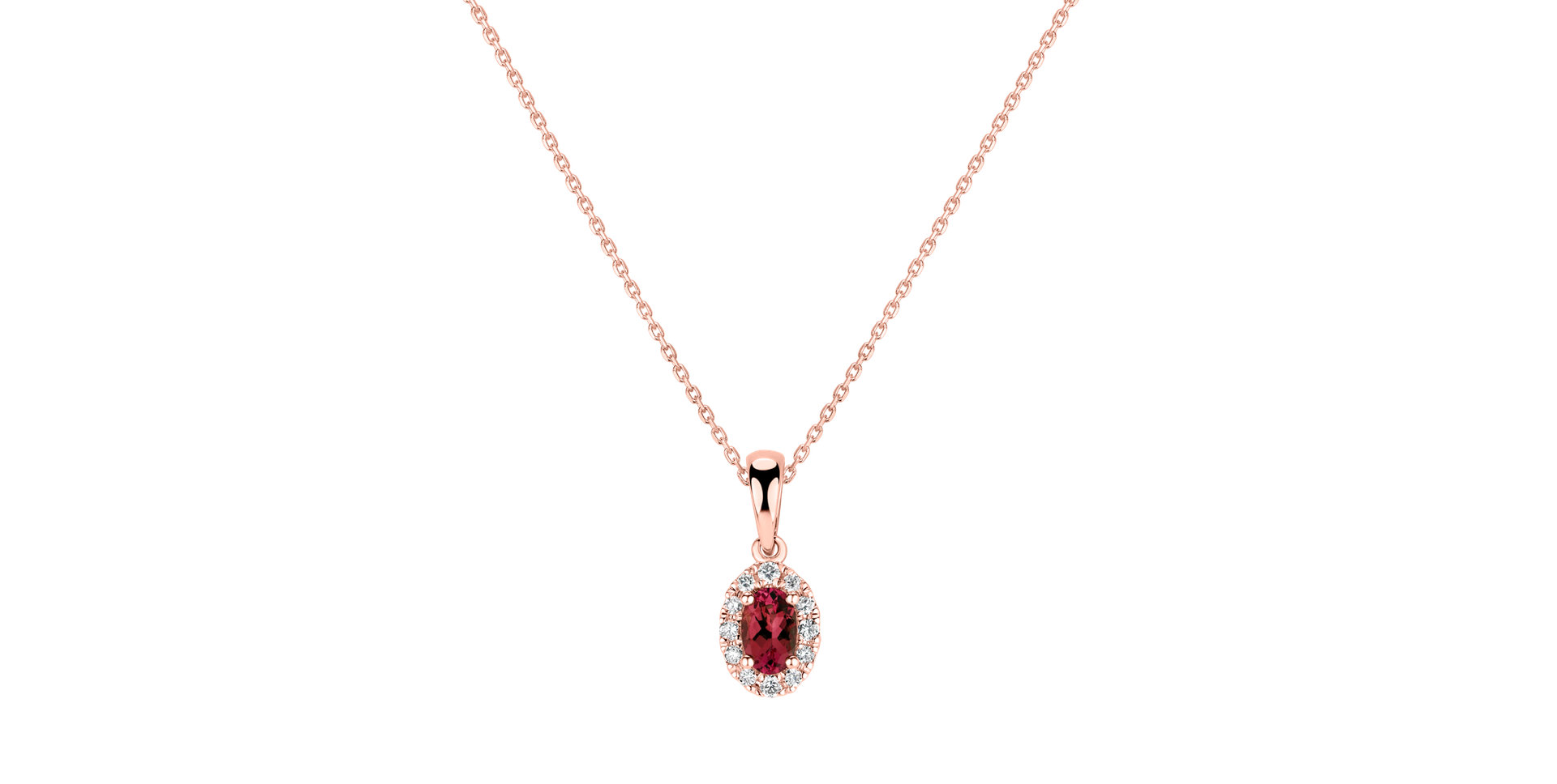 Diamond pendant with Ruby Princess