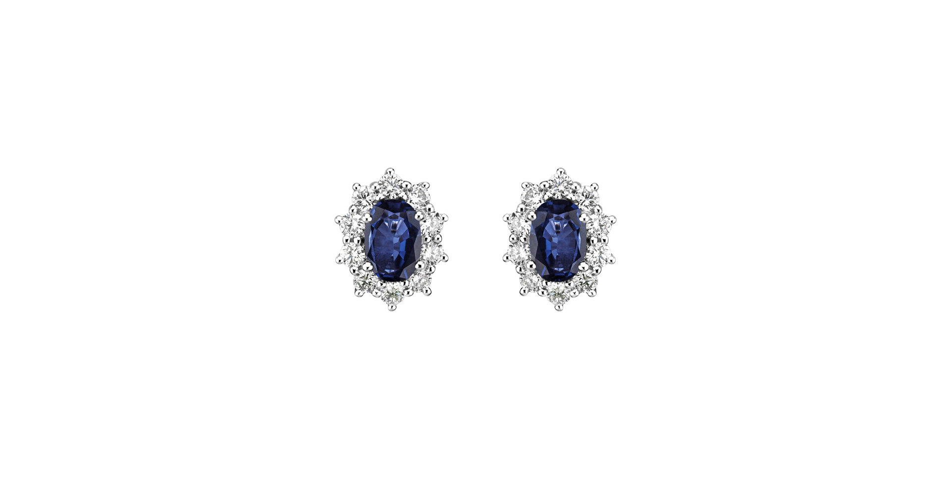 Diamond earrings with Sapphire Moon Witchery