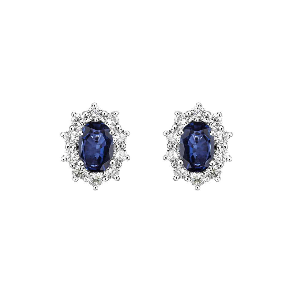Diamond earrings with Sapphire Moon Witchery