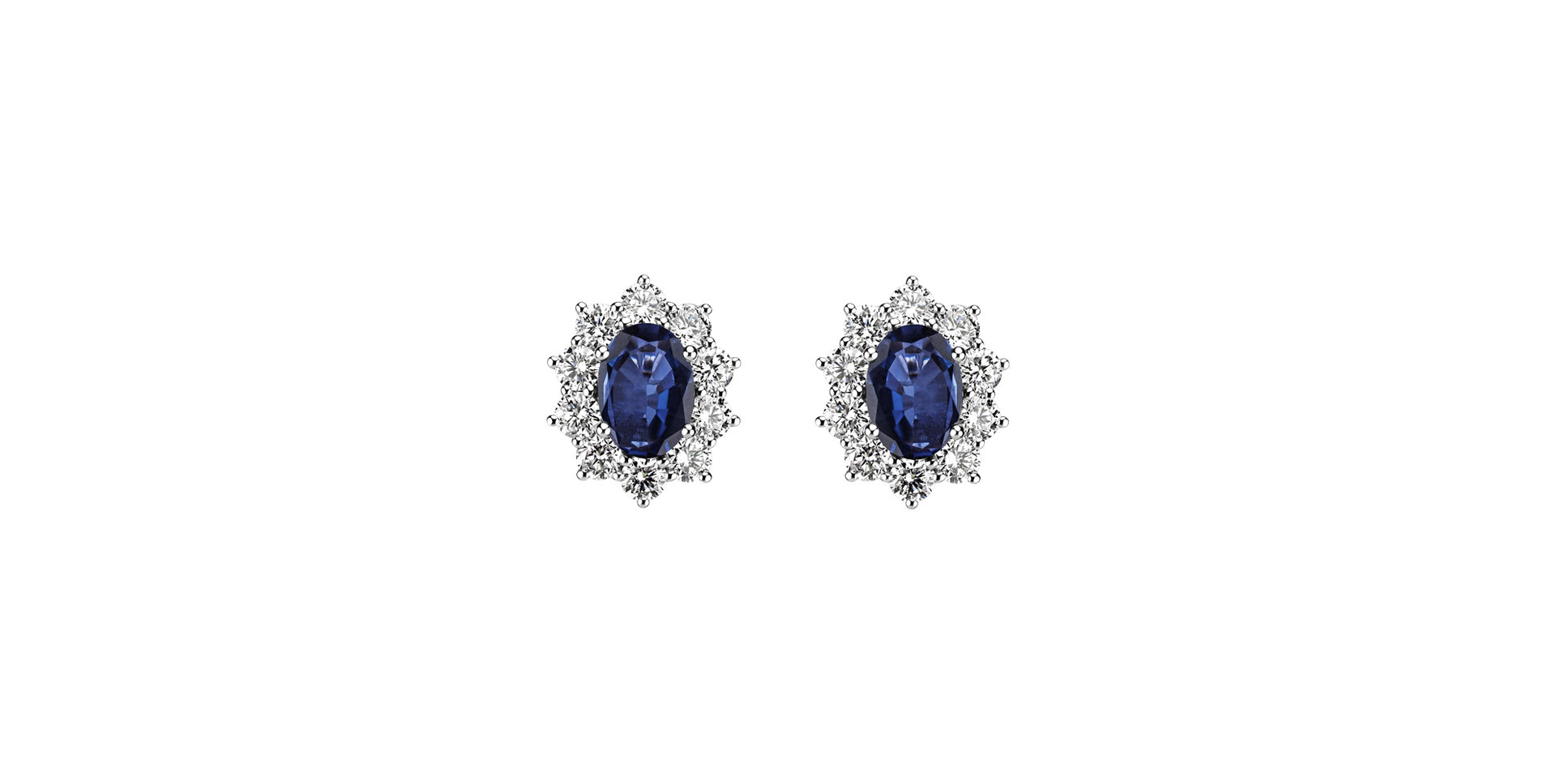 Diamond earrings with Sapphire Moon Witchery
