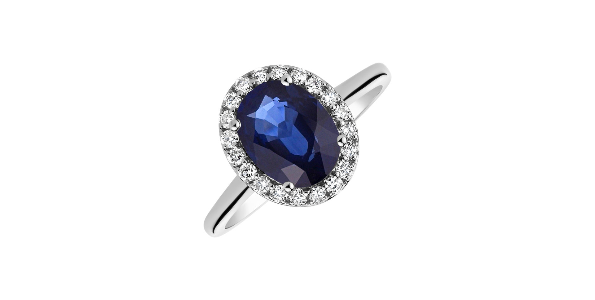 Diamond ring with Sapphire Princess Wish