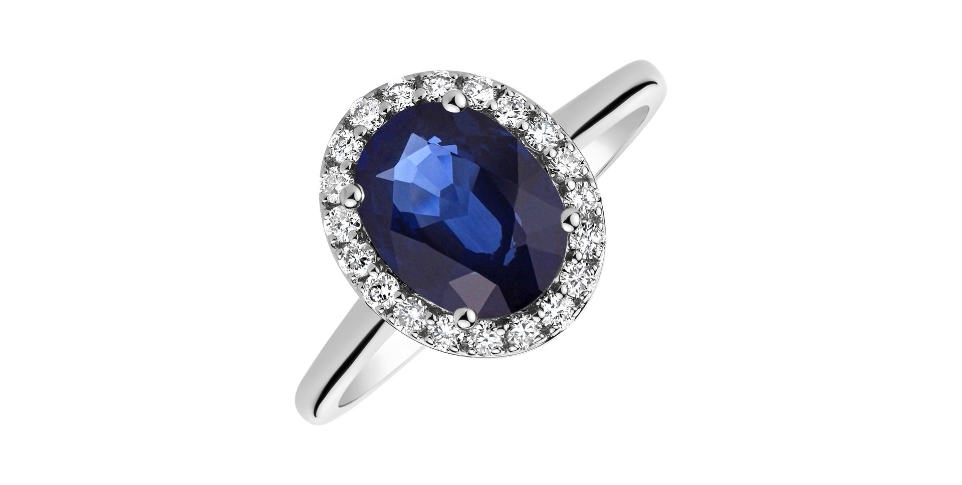 Diamond ring with Sapphire Princess