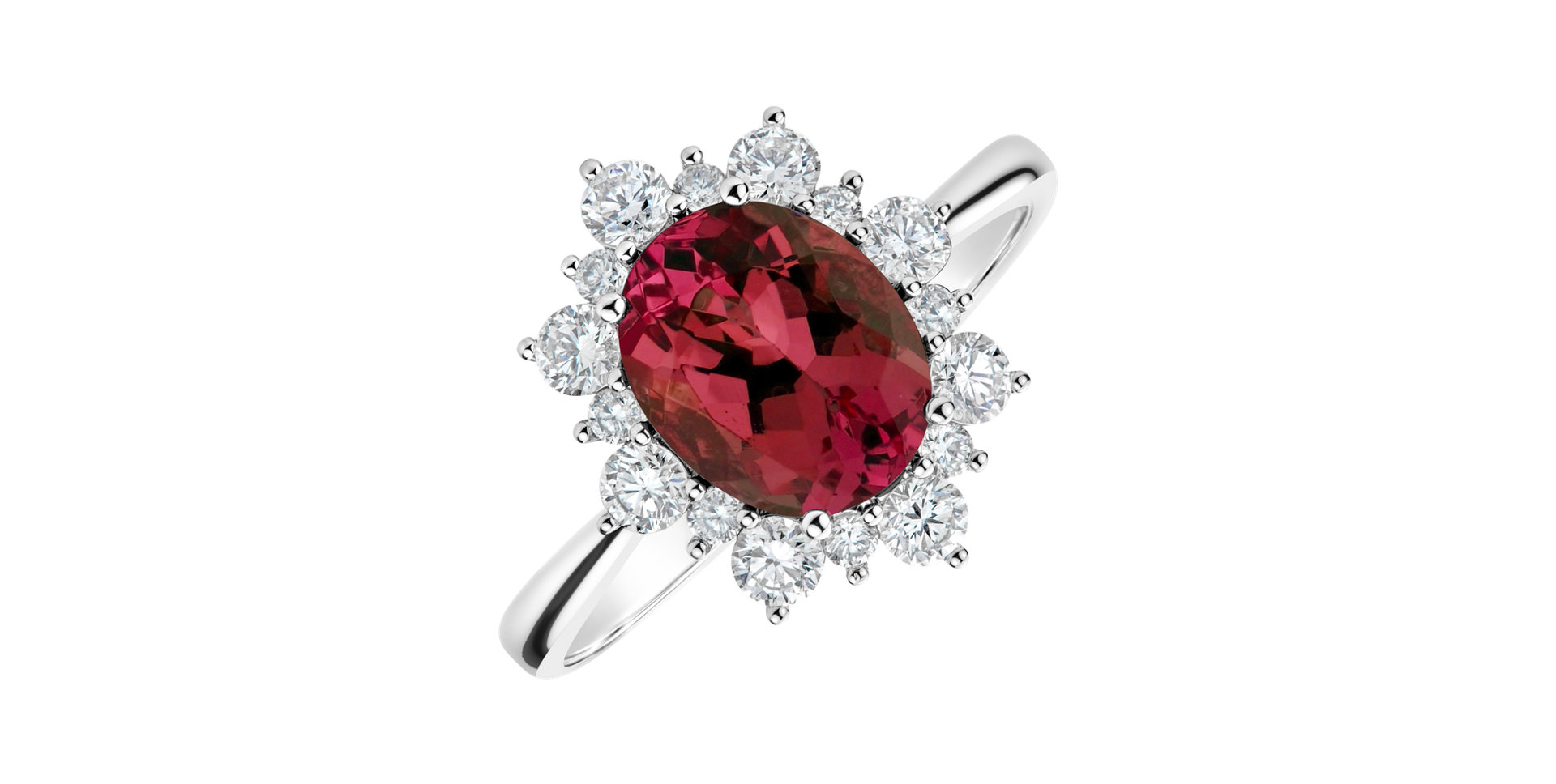 Diamond ring with Ruby Princess