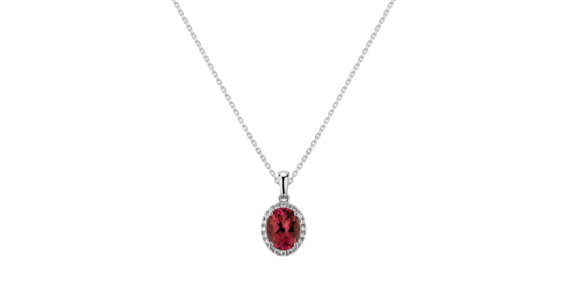 Diamond necklace with Ruby Princess