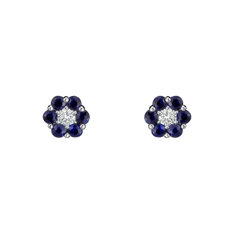 Diamond earrings and Sapphire Eternal Brilliance