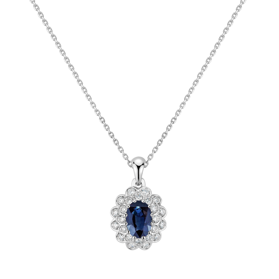 Diamond pendant with Sapphire Fairy Goddess