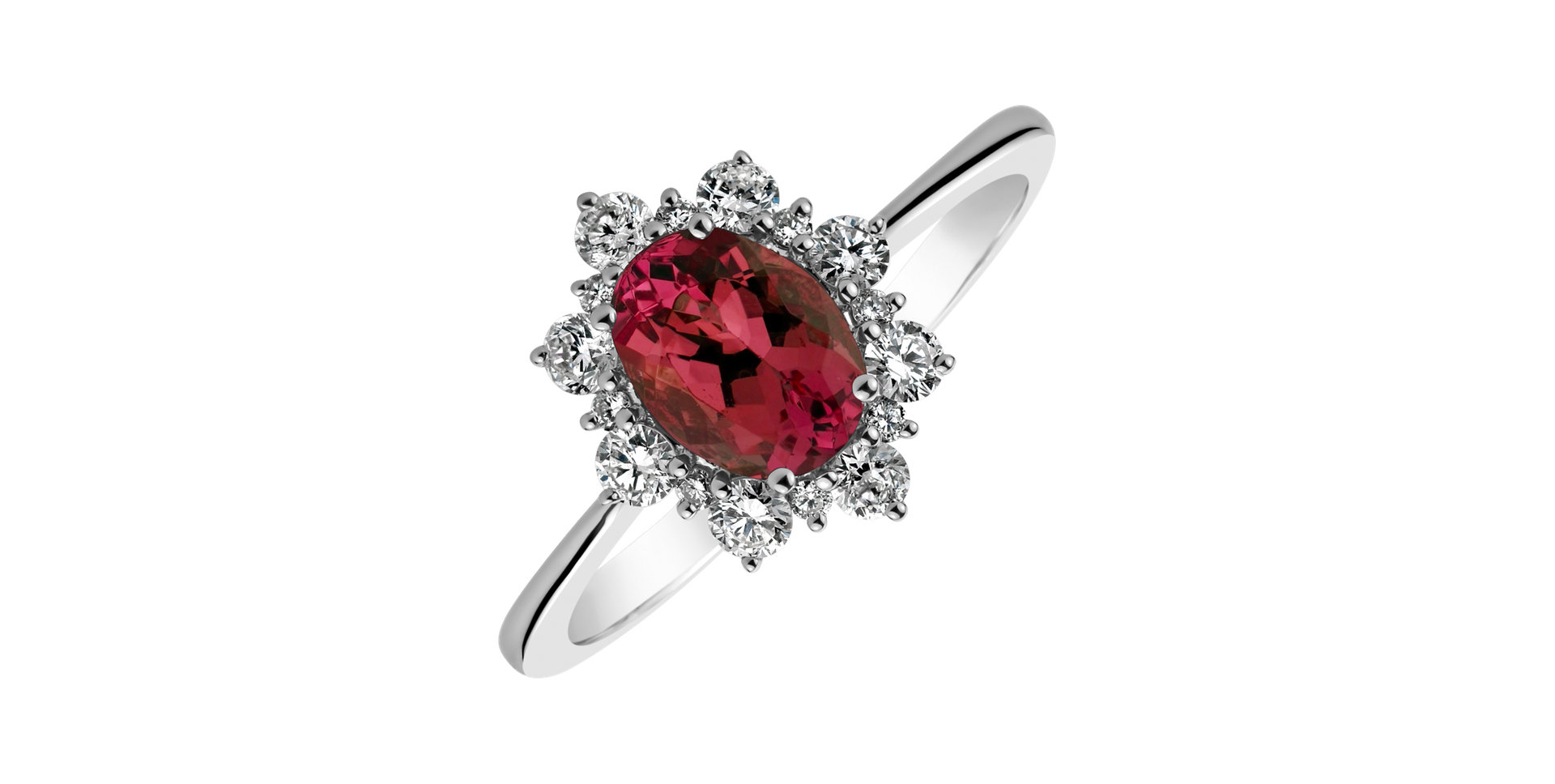 Diamond ring with Ruby Princess