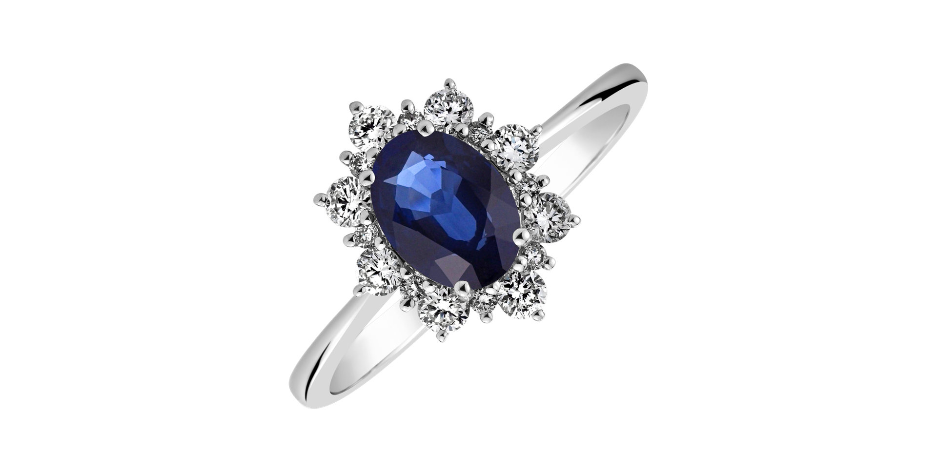 Diamond ring with Sapphire Princess