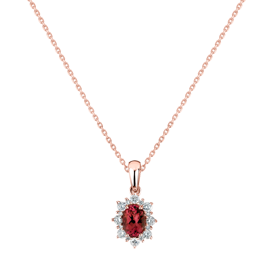 Diamond pendant with Ruby Royal Aurora