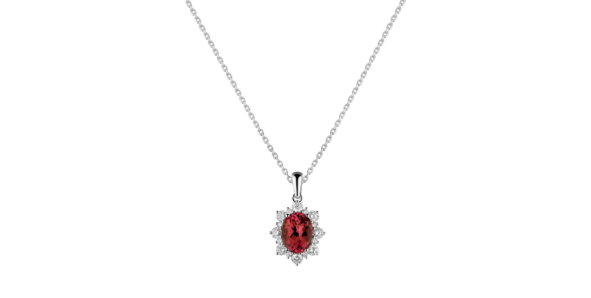 Diamond pendant with Ruby Princess