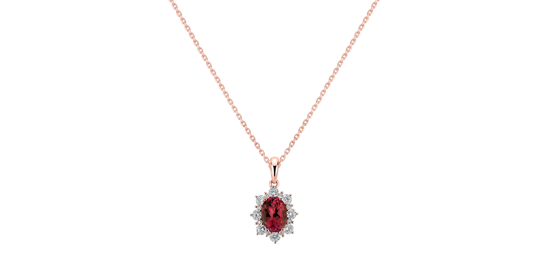 Diamond pendant with Ruby Princess