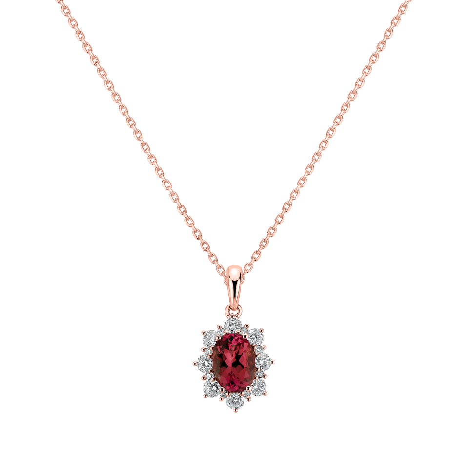 Diamond pendant with Ruby Princess