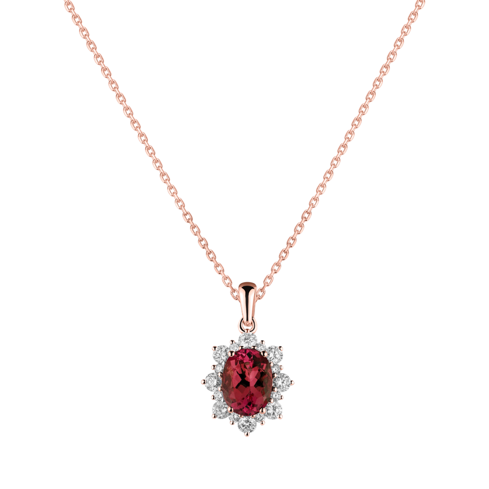 Diamond pendant with Ruby Princess