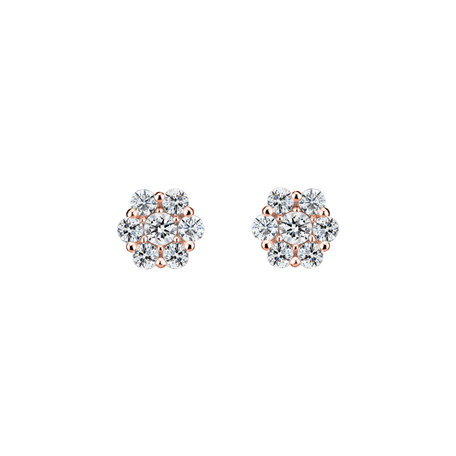 Diamond earrings Shiny Flower