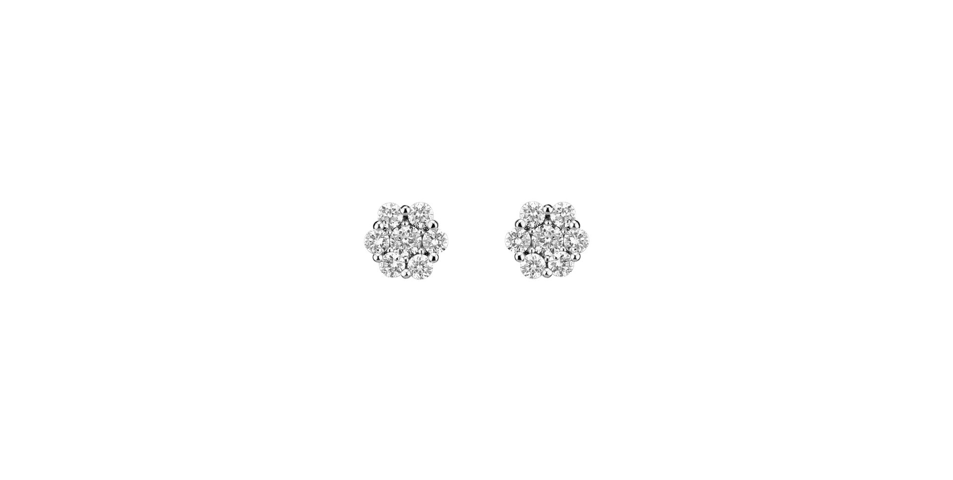 Diamond earrings Shiny Flower
