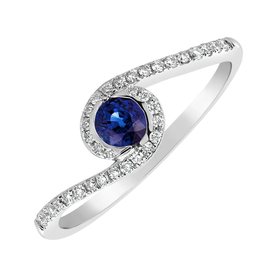 Diamond ring with Sapphire Sapphire Galaxy