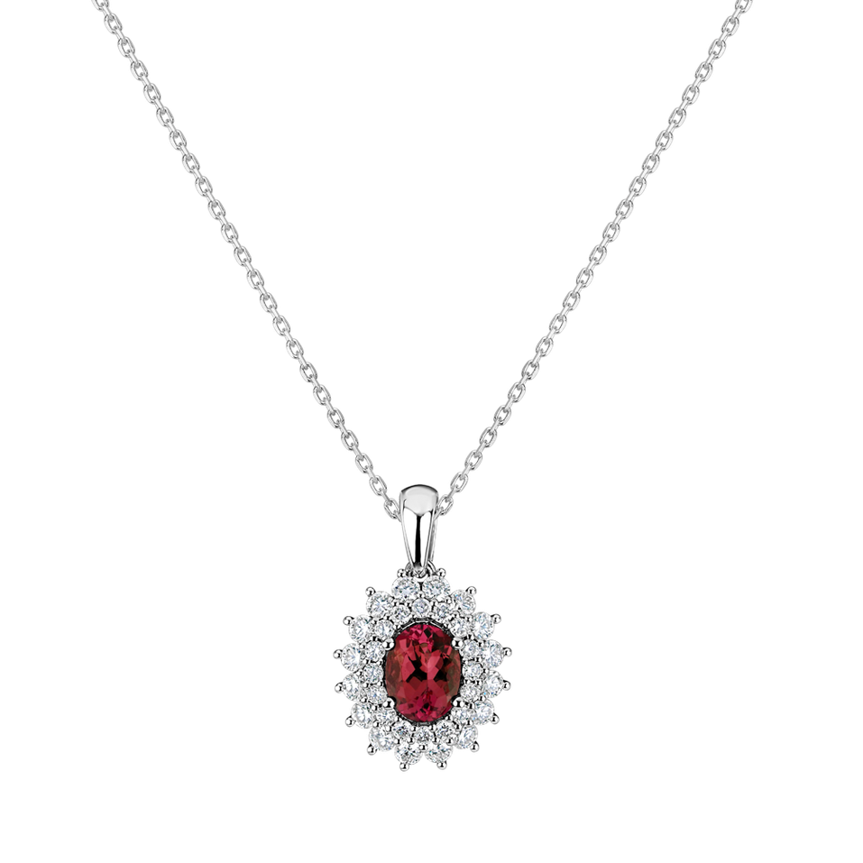 Diamond pendant with Ruby Princess Hope