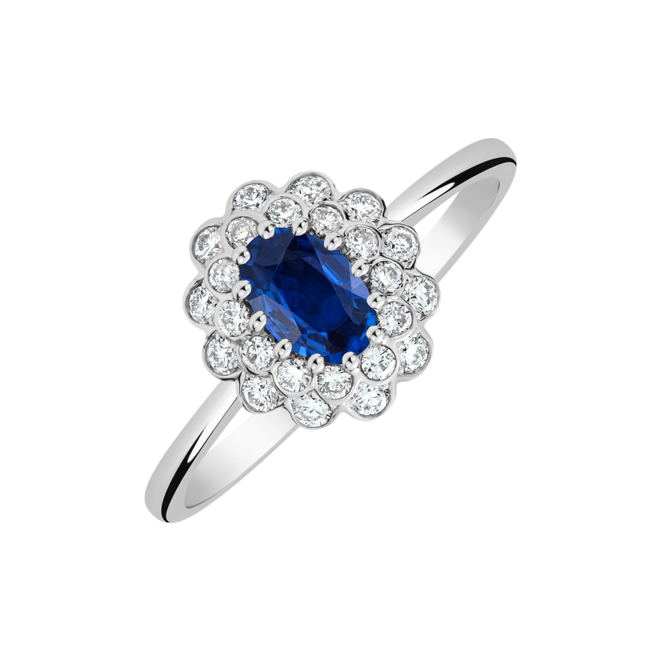 Diamond ring with Sapphire Fairy Goddess