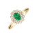 Diamond ring with Emerald Fairy Goddess1