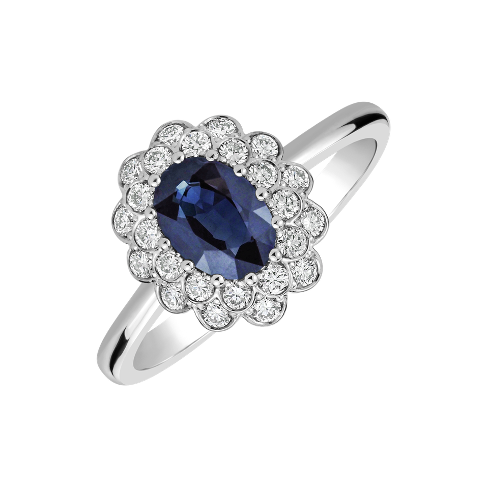 Diamond ring with Sapphire Fairy Goddess