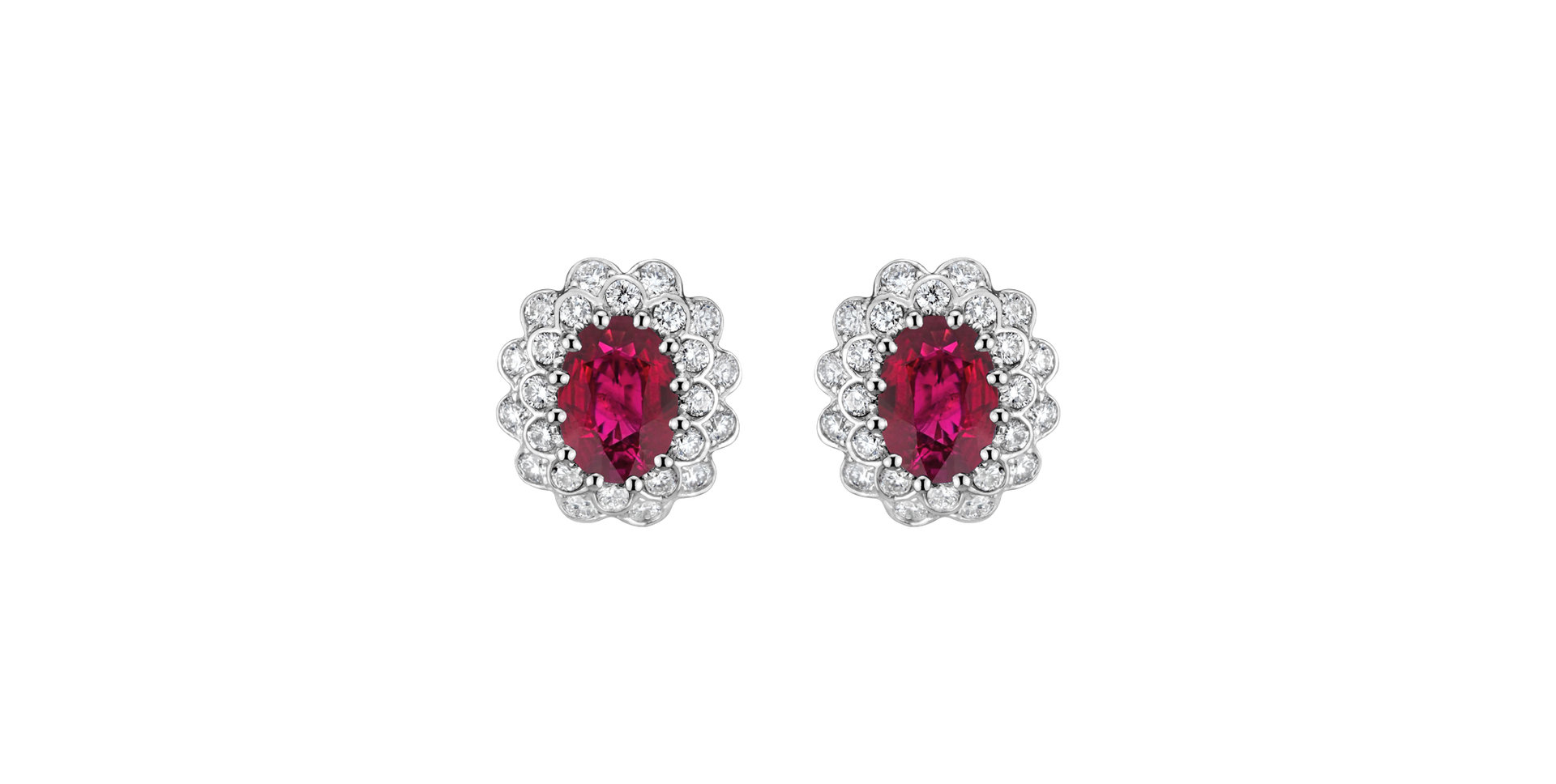 Diamond earrings with Ruby Fairy Goddess