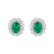 Diamond earrings with Emerald Fairy Goddess1