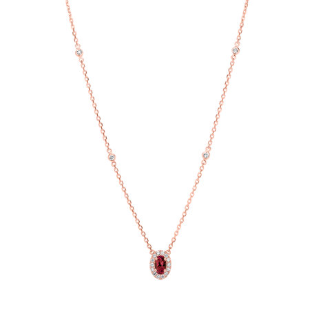 Diamond necklace with Ruby Space Gem