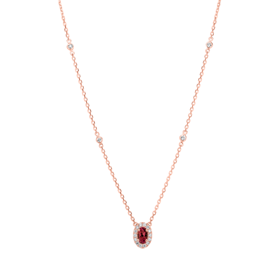 Diamond necklace with Ruby Space Gem