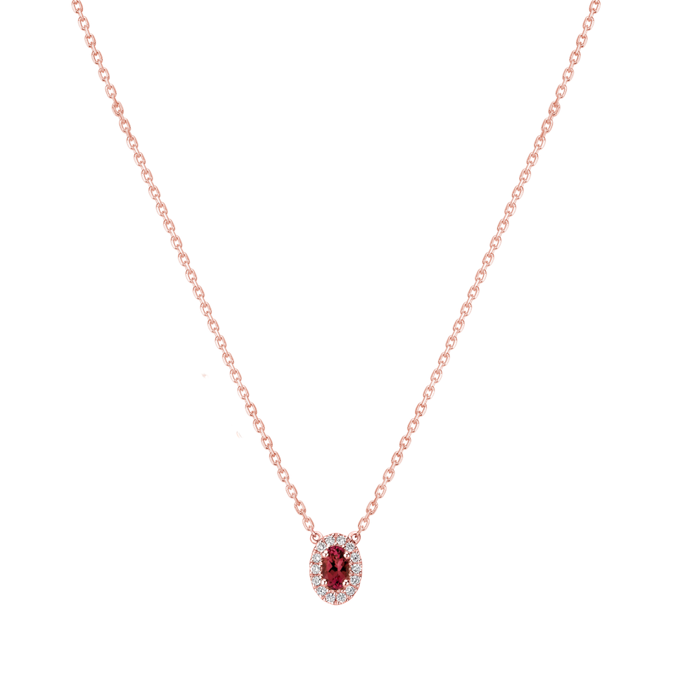 Diamond necklace with Ruby Space Gem