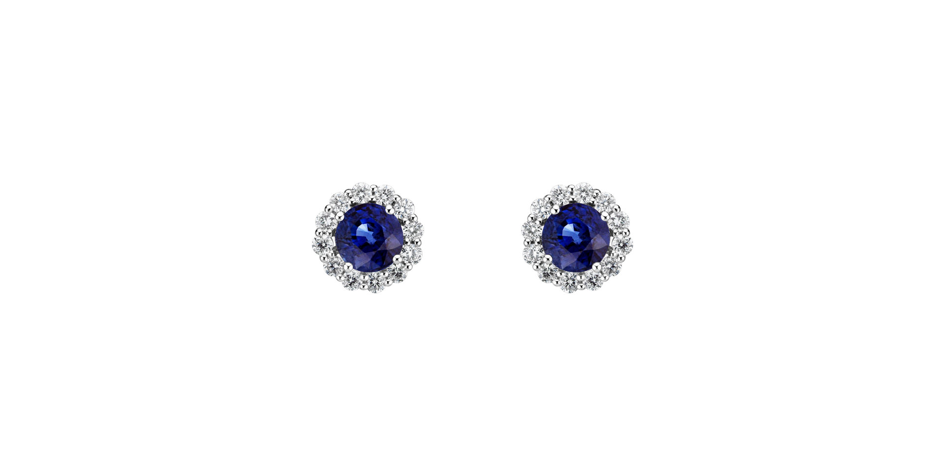 Diamond earrings with Sapphire Bloom Spark
