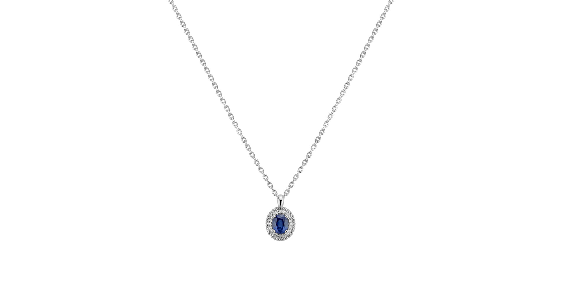 Diamond necklace with Sapphire Royal Sapphire