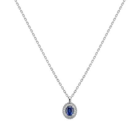 Diamond necklace with Sapphire Royal Sapphire