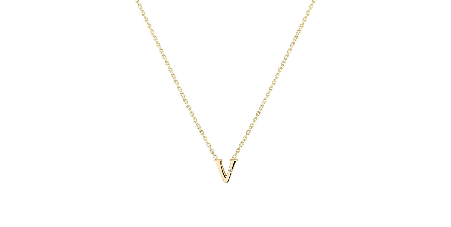 Diamond necklace Flat Line V