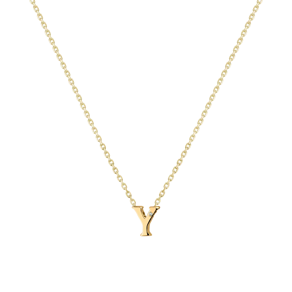 Diamond necklace Flat Line Y