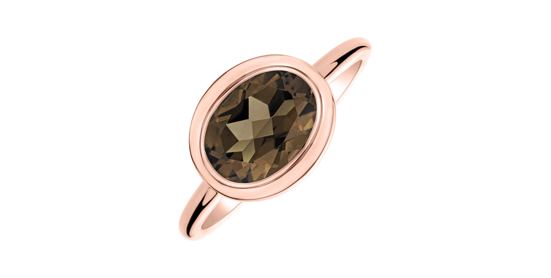 Ring with Smoky Quartz Bonbon