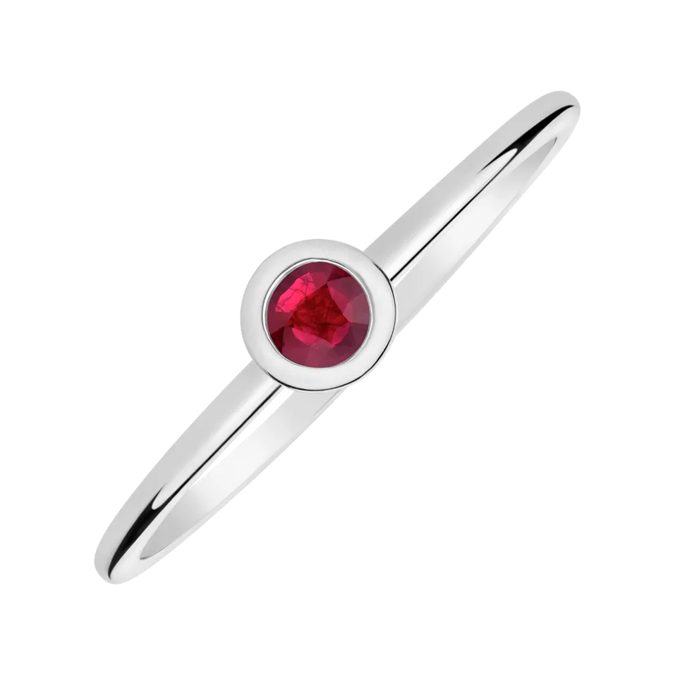 Ring with Ruby Bonbon