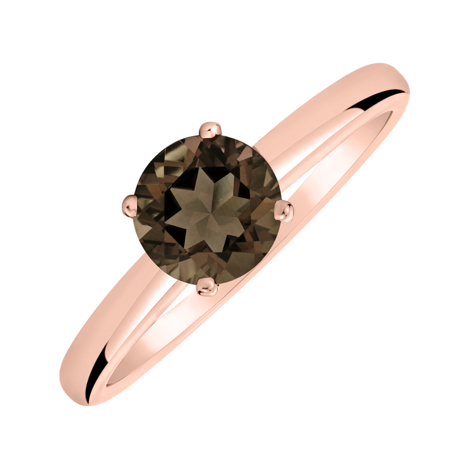 Ring with Smoky Quartz Bonbon