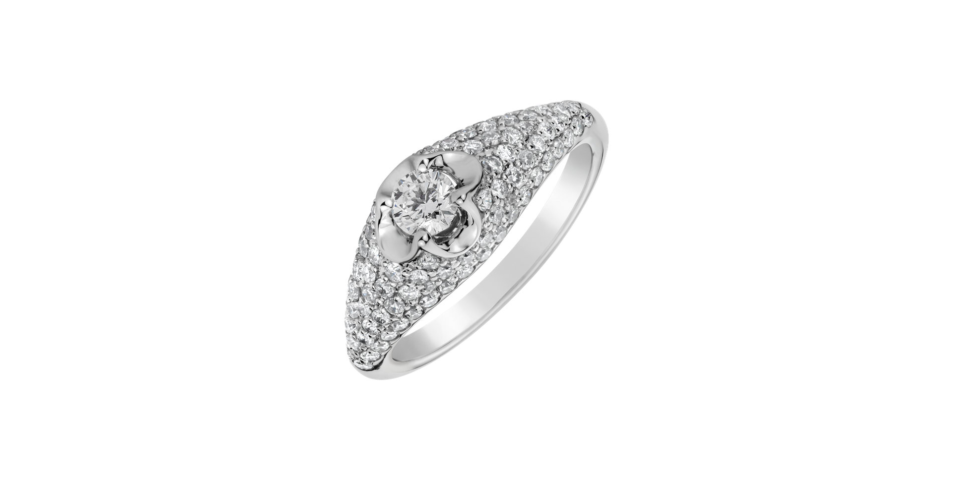 Diamond ring Deluxe Quatrefoil