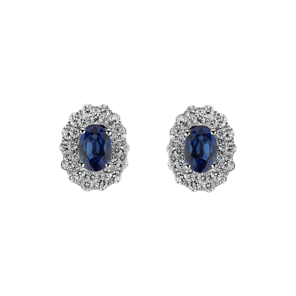 Diamond earrings with Sapphire Precious Secret