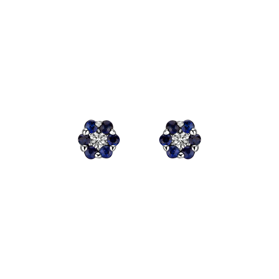 Diamond earrings with Sapphire Shiny Constellation